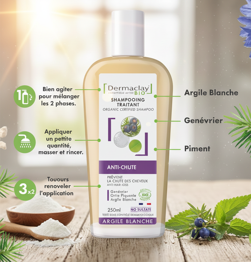 Shampoing Traitant Anti chute - Certifié Bio* - 250 ml